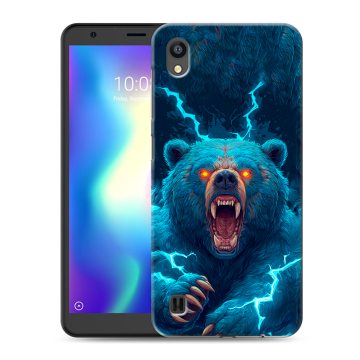 Силиконовый чехол на ZTE Blade A5 (2019) с принтом Медведь Силиконовый чехол на ZTE Blade A5 (2019) с принтом Медведь