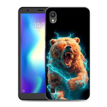 Силиконовый чехол на ZTE Blade A5 (2019) с принтом Медведь Силиконовый чехол на ZTE Blade A5 (2019) с принтом Медведь