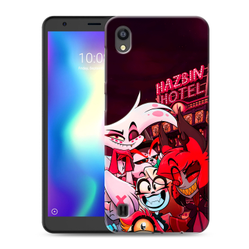 Силиконовый чехол на ZTE Blade A5 (2019) с принтом Hazbin Hotel Отель Хазбин
