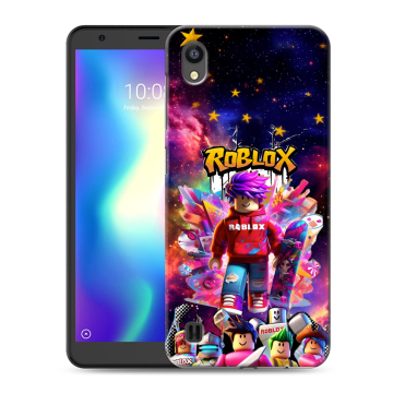 Силиконовый чехол на ZTE Blade A5 (2019) с принтом Roblox Роблокс