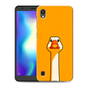 Силиконовый чехол на ZTE Blade A5 (2019) с принтом Смешная утка Силиконовый чехол на ZTE Blade A5 (2019) с принтом Смешная утка
