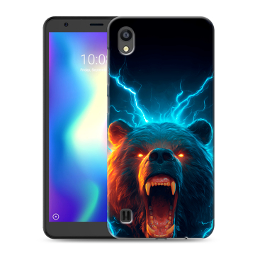 Силиконовый чехол на ZTE Blade A5 (2019) с принтом Медведь Силиконовый чехол на ZTE Blade A5 (2019) с принтом Медведь