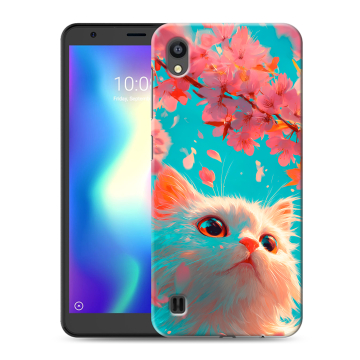 Силиконовый чехол на ZTE Blade A5 (2019) с принтом Красивый кот Силиконовый чехол на ZTE Blade A5 (2019) с принтом Красивый кот