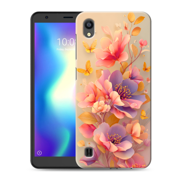 Силиконовый чехол на ZTE Blade A5 (2019) с принтом Цветы и бабочки Силиконовый чехол на ZTE Blade A5 (2019) с принтом Цветы и бабочки