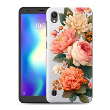 Силиконовый чехол на ZTE Blade A5 (2019) с принтом цветы Силиконовый чехол на ZTE Blade A5 (2019) с принтом цветы