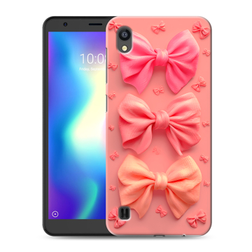Силиконовый чехол на ZTE Blade A5 (2019) с принтом Розовые бантики