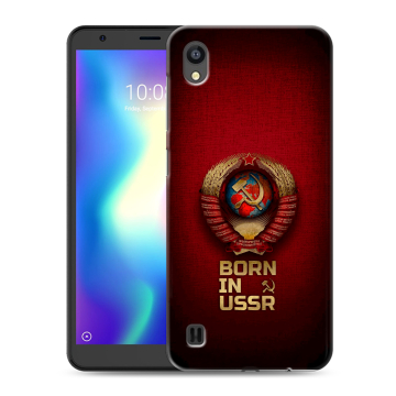 Силиконовый чехол на ZTE Blade A5 (2019) с принтом Флаг Герб СССР Силиконовый чехол на ZTE Blade A5 (2019) с принтом Флаг Герб СССР