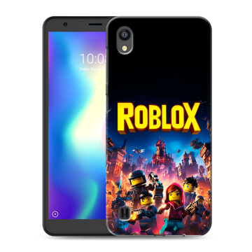 Силиконовый чехол на ZTE Blade A5 (2019) с принтом Roblox Роблокс