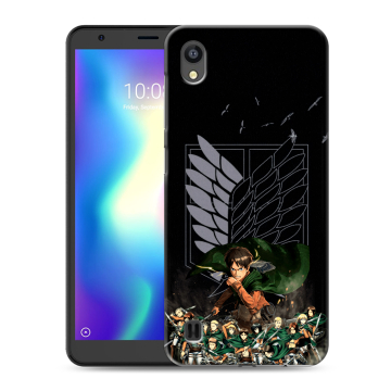 Силиконовый чехол на ZTE Blade A5 (2019) с принтом Атака титанов Силиконовый чехол на ZTE Blade A5 (2019) с принтом Атака титанов