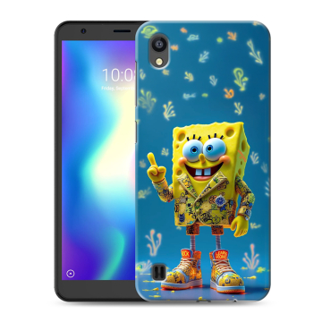 Силиконовый чехол на ZTE Blade A5 (2019) с принтом Спанч боб Спанчбоб