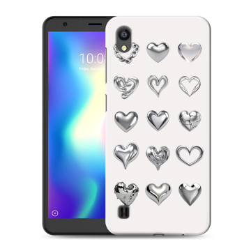 Силиконовый чехол на ZTE Blade A5 (2019) с принтом Y2K сердечки