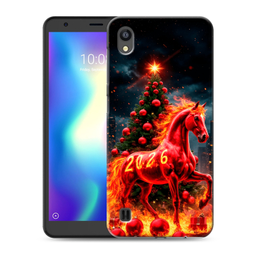 Силиконовый чехол на ZTE Blade A5 (2019) с принтом Новый год Силиконовый чехол на ZTE Blade A5 (2019) с принтом Новый год