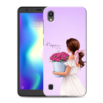 Силиконовый чехол на ZTE Blade A5 (2019) с принтом женский