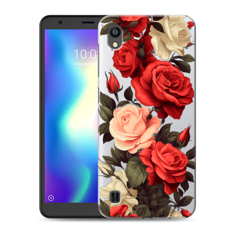 Силиконовый чехол на ZTE Blade A5 (2019) с принтом Розы Силиконовый чехол на ZTE Blade A5 (2019) с принтом Розы