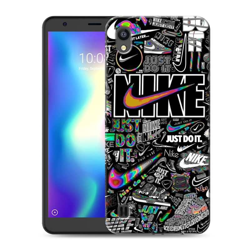 Силиконовый чехол на ZTE Blade A5 (2019) с принтом Найк Силиконовый чехол на ZTE Blade A5 (2019) с принтом Найк