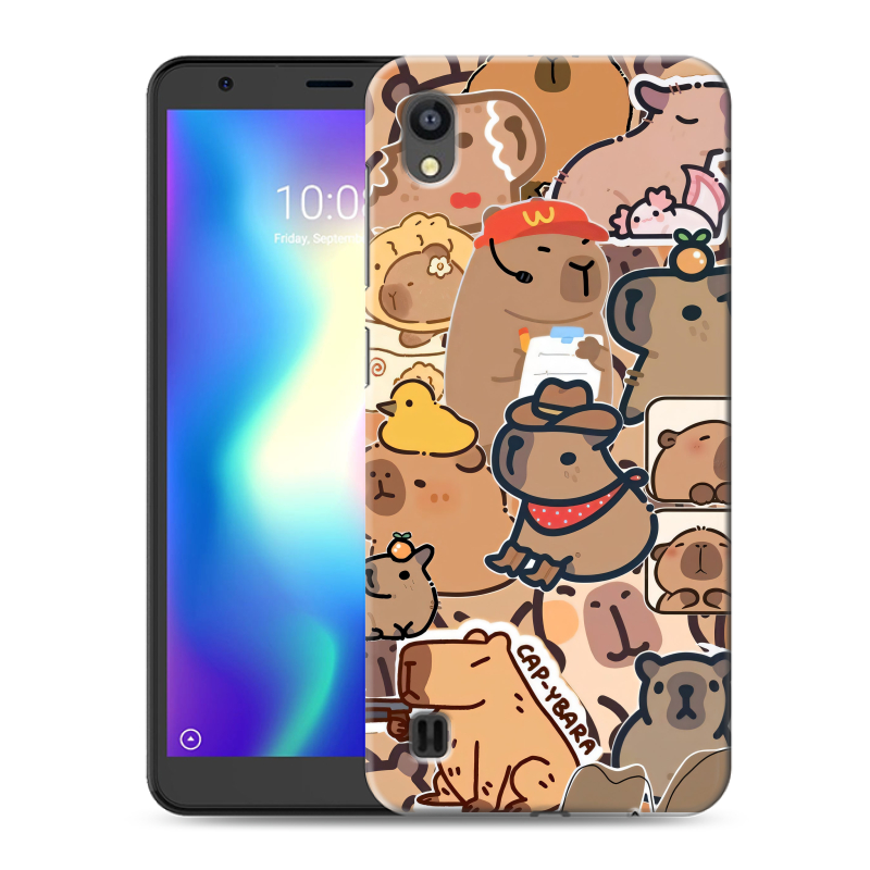 Силиконовый чехол на ZTE Blade A5 (2019) с принтом капибара Силиконовый чехол на ZTE Blade A5 (2019) с принтом капибара