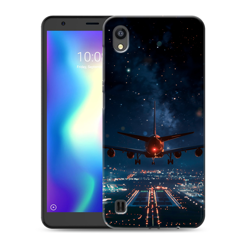 Силиконовый чехол на ZTE Blade A5 (2019) с принтом самолет Силиконовый чехол на ZTE Blade A5 (2019) с принтом самолет