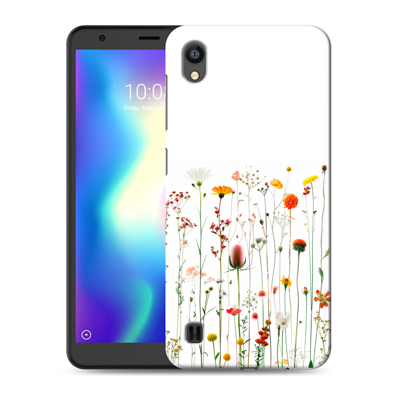 Силиконовый чехол на ZTE Blade A5 (2019) с принтом цветы Силиконовый чехол на ZTE Blade A5 (2019) с принтом цветы