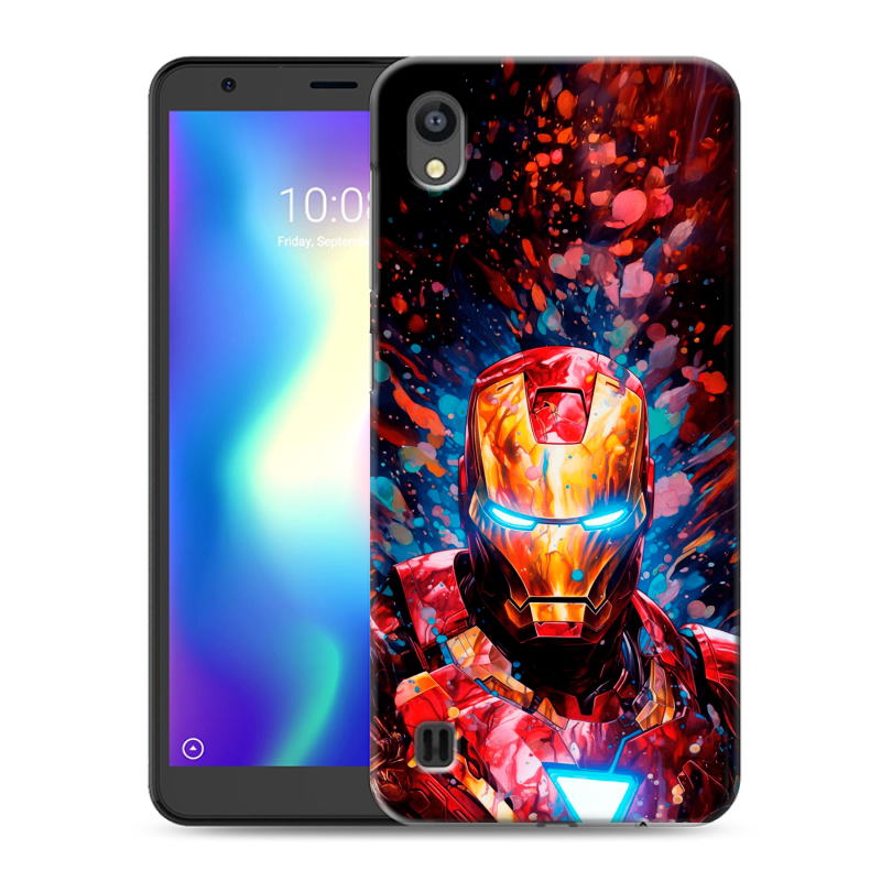 Силиконовый чехол на ZTE Blade A5 (2019) с принтом Железный человек Ironman Силиконовый чехол на ZTE Blade A5 (2019) с принтом Железный человек Ironman