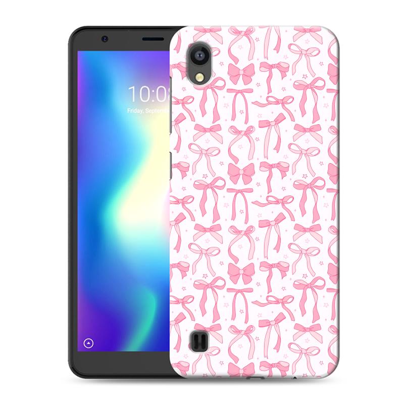 Силиконовый чехол на ZTE Blade A5 (2019) с принтом Розовые бантики Силиконовый чехол на ZTE Blade A5 (2019) с принтом Розовые бантики