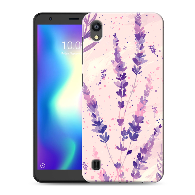 Силиконовый чехол на ZTE Blade A5 (2019) с принтом цветы лаванда Силиконовый чехол на ZTE Blade A5 (2019) с принтом цветы лаванда