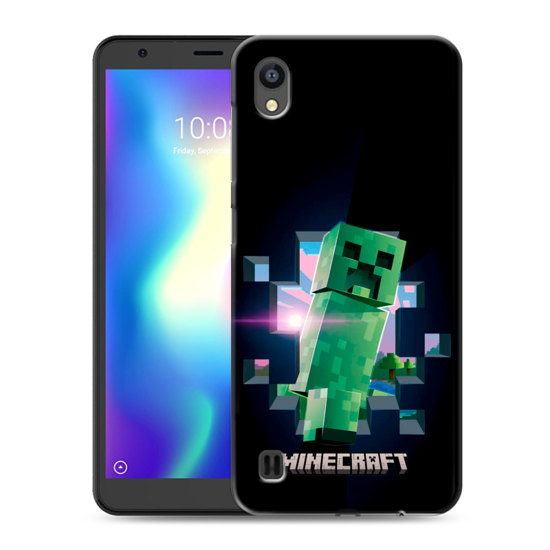 Силиконовый чехол на ZTE Blade A5 (2019) с принтом Майнкрафт Minecraft Силиконовый чехол на ZTE Blade A5 (2019) с принтом Майнкрафт Minecraft
