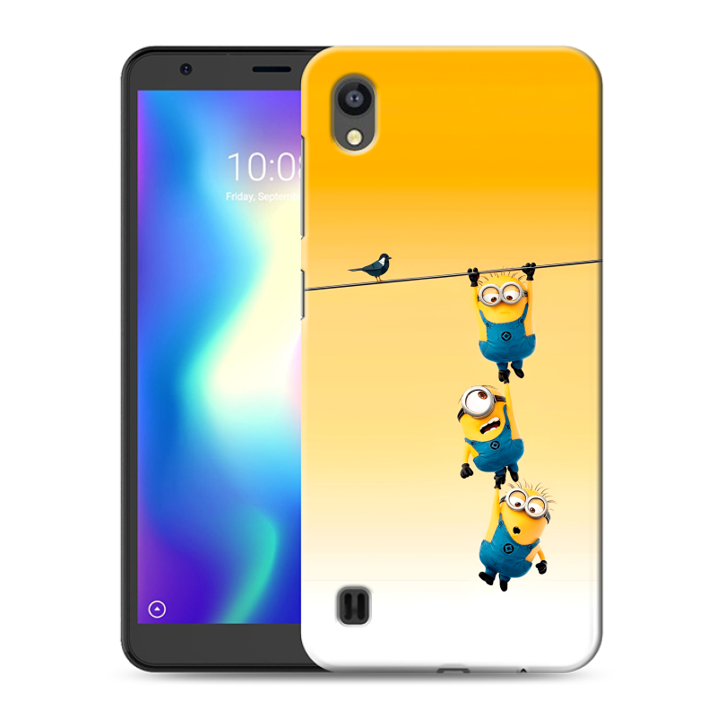 Силиконовый чехол на ZTE Blade A5 (2019) с принтом Миньоны Силиконовый чехол на ZTE Blade A5 (2019) с принтом Миньоны