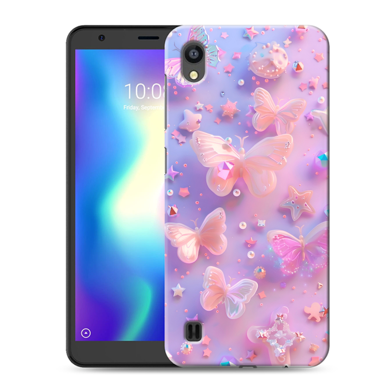 Силиконовый чехол на ZTE Blade A5 (2019) с принтом Бабочки Силиконовый чехол на ZTE Blade A5 (2019) с принтом Бабочки