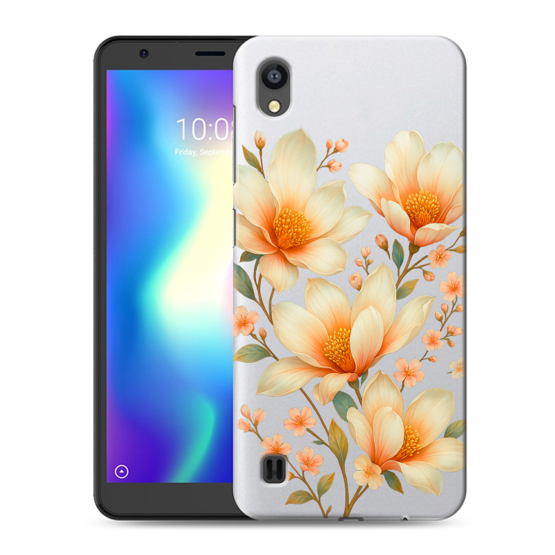 Силиконовый чехол на ZTE Blade A5 (2019) с принтом Цветы Силиконовый чехол на ZTE Blade A5 (2019) с принтом Цветы