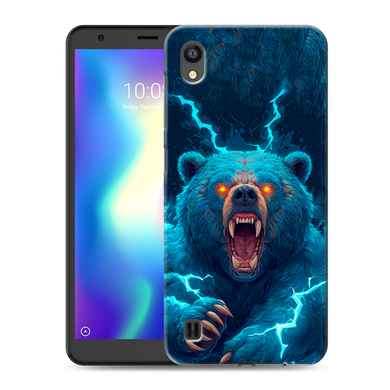Силиконовый чехол на ZTE Blade A5 (2019) с принтом Медведь Силиконовый чехол на ZTE Blade A5 (2019) с принтом Медведь