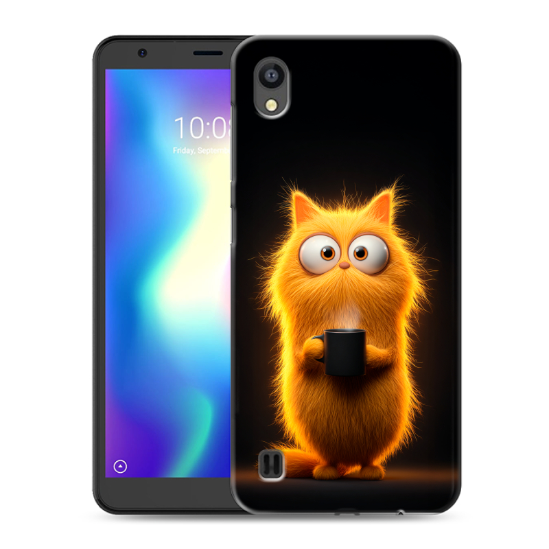 Силиконовый чехол на ZTE Blade A5 (2019) с принтом Смешной кот Силиконовый чехол на ZTE Blade A5 (2019) с принтом Смешной кот