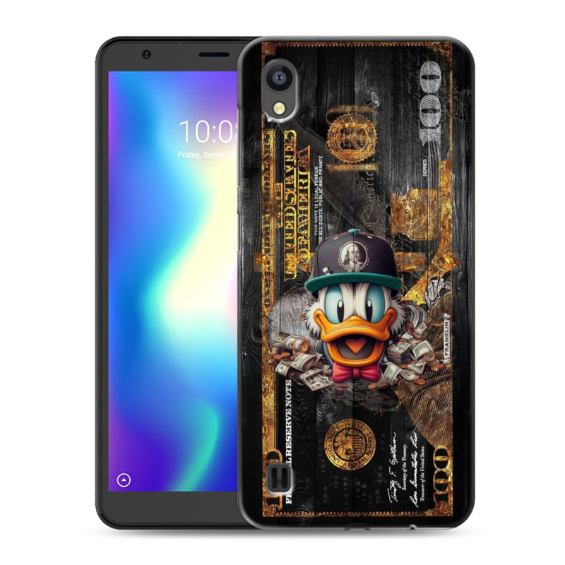 Силиконовый чехол на ZTE Blade A5 (2019) с принтом Дональд Дак Доллар Силиконовый чехол на ZTE Blade A5 (2019) с принтом Дональд Дак Доллар