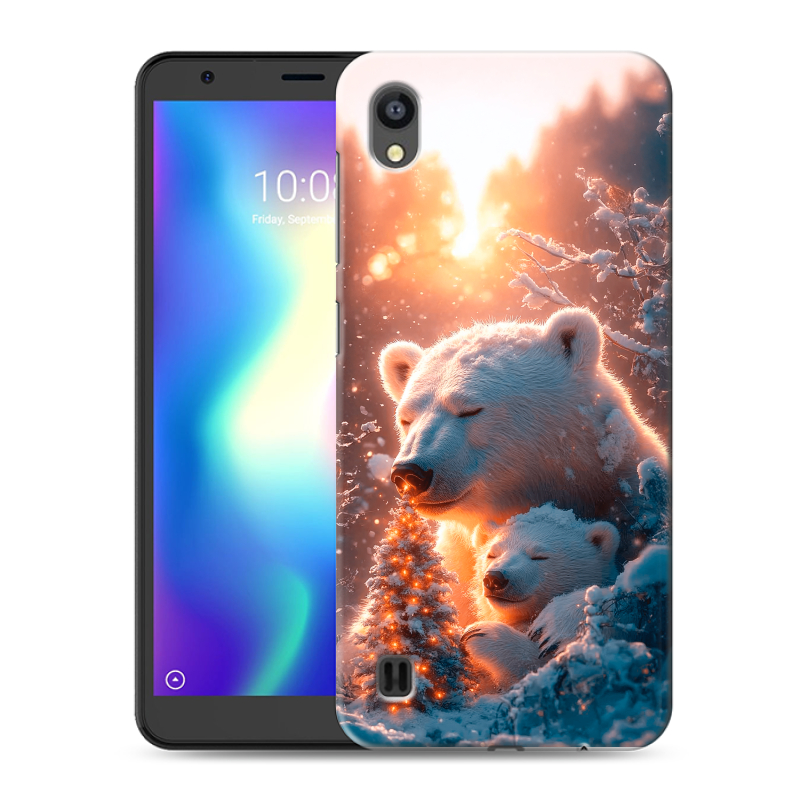 Силиконовый чехол на ZTE Blade A5 (2019) с принтом Новый год Силиконовый чехол на ZTE Blade A5 (2019) с принтом Новый год