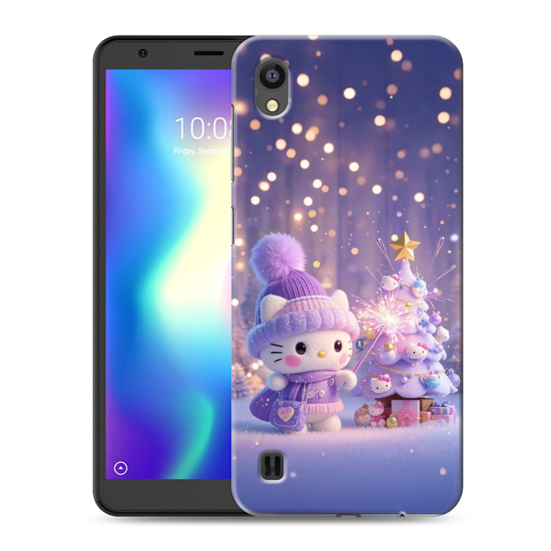 Силиконовый чехол на ZTE Blade A5 (2019) с принтом Новый год Силиконовый чехол на ZTE Blade A5 (2019) с принтом Новый год