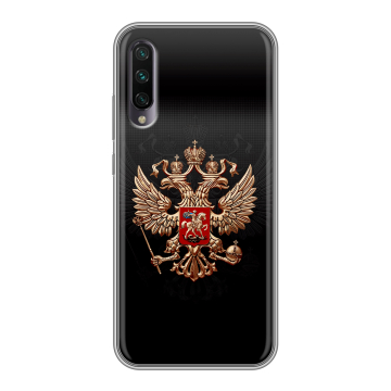 Силиконовый противоударный чехол на Xiaomi Mi A3 с принтом Герб России