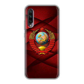 Силиконовый противоударный чехол на Xiaomi Mi A3 с принтом Герб СССР