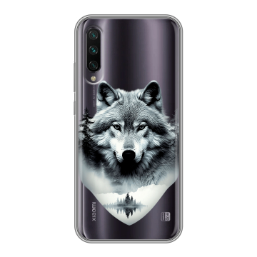 Силиконовый противоударный чехол на Xiaomi Mi A3 с принтом Волк в лесу Силиконовый противоударный чехол на Xiaomi Mi A3 с принтом Волк в лесу