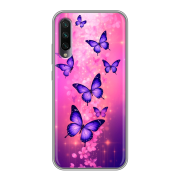 Силиконовый противоударный чехол на Xiaomi Mi A3 с принтом Бабочки Силиконовый противоударный чехол на Xiaomi Mi A3 с принтом Бабочки
