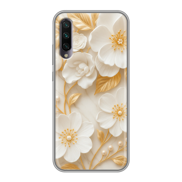 Силиконовый противоударный чехол на Xiaomi Mi A3 с принтом Цветы Силиконовый противоударный чехол на Xiaomi Mi A3 с принтом Цветы