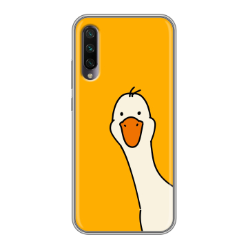 Силиконовый противоударный чехол на Xiaomi Mi A3 с принтом Утка Силиконовый противоударный чехол на Xiaomi Mi A3 с принтом Утка