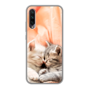 Силиконовый противоударный чехол на Xiaomi Mi A3 с принтом Котята Силиконовый противоударный чехол на Xiaomi Mi A3 с принтом Котята
