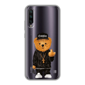 Силиконовый противоударный чехол на Xiaomi Mi A3 с принтом Мишка Силиконовый противоударный чехол на Xiaomi Mi A3 с принтом Мишка