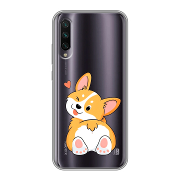 Силиконовый противоударный чехол на Xiaomi Mi A3 с принтом Корги Силиконовый противоударный чехол на Xiaomi Mi A3 с принтом Корги