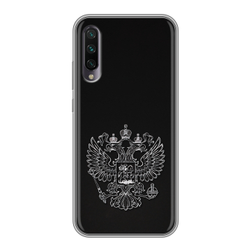 Силиконовый противоударный чехол на Xiaomi Mi A3 с принтом Герб России Силиконовый противоударный чехол на Xiaomi Mi A3 с принтом Герб России