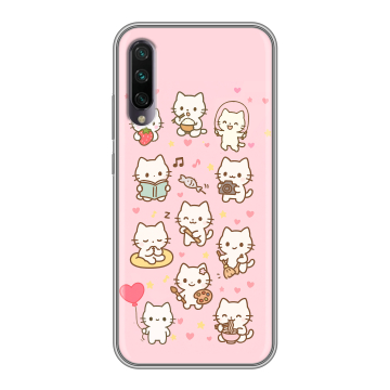 Силиконовый противоударный чехол на Xiaomi Mi A3 с принтом Hello Kitty Хелоу Кити