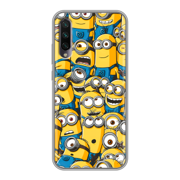 Силиконовый противоударный чехол на Xiaomi Mi A3 с принтом Миньоны Силиконовый противоударный чехол на Xiaomi Mi A3 с принтом Миньоны