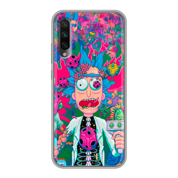 Силиконовый противоударный чехол на Xiaomi Mi A3 с принтом Рик и Морти Rick Morty