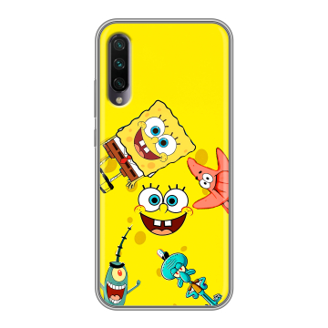 Силиконовый противоударный чехол на Xiaomi Mi A3 с принтом Спанч боб Спанчбоб Силиконовый противоударный чехол на Xiaomi Mi A3 с принтом Спанч боб Спанчбоб