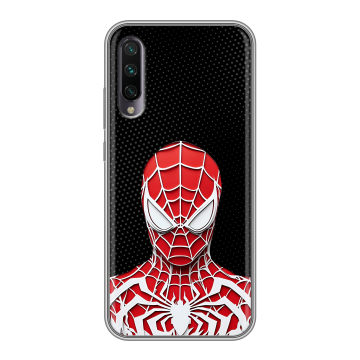 Силиконовый противоударный чехол на Xiaomi Mi A3 с принтом человек паук spiderman Силиконовый противоударный чехол на Xiaomi Mi A3 с принтом человек паук spiderman