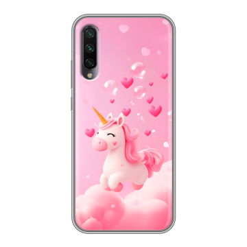 Силиконовый противоударный чехол на Xiaomi Mi A3 с принтом Единорог Силиконовый противоударный чехол на Xiaomi Mi A3 с принтом Единорог